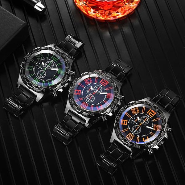 

wristwatches cool luminous men sport watch high-end silicone strap military wrist smart calendar waterproof blue light reloj de hombre, Slivery;brown