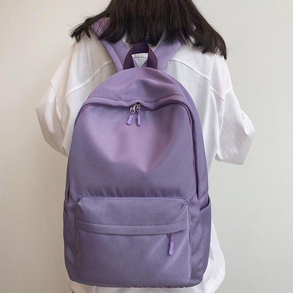 

backpack dcimor solid color waterproof oxford lapmen and women portable travel bag couples big schoolbag