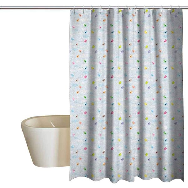 

baby l fabric shower curtain colorful birds and clouds with valentines hearts love nature theme cartoon animals cloth fabric