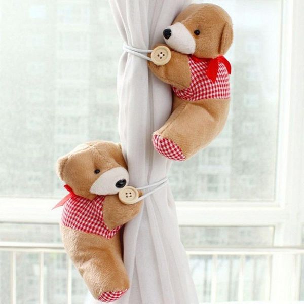 

cartoon bear curtain tie backs rope decorative hooks holder tieback curtains buckle clamp home decor accessories other