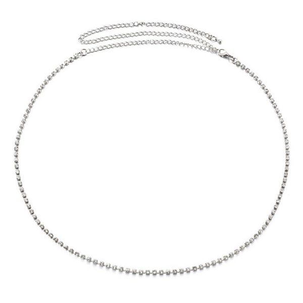 

belts women charm jewelry long belt evening party anniversary ladies girls waist chain crystal rhinestone diamond cocktail gift, Black;brown