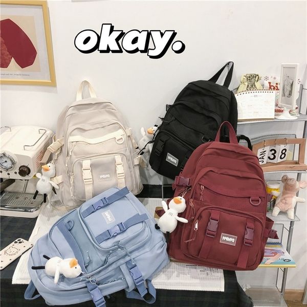 

backpack nylon female backpack, large impermeable school bag. 9k5s