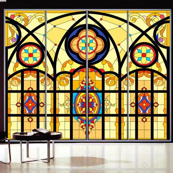 

window stickers custom size glass films door self adhesive or static cling church home decor frosted privacy stained sticker