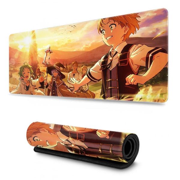 

mouse pads & wrist rests mushoku tensei: isekai ittara honki dasu large pad thicken lappc gaming mice mat desk keyboard anti-slip playma