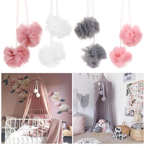 

decorative objects & figurines nordic baby mosquito net curtain accessories crib hanging pendant mesh ball bedroom children bed teepee tent
