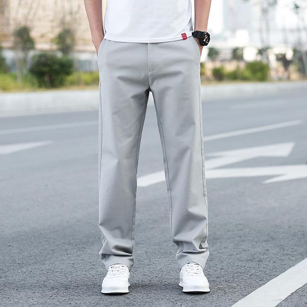 

men's pants 2021 mens casual trousers stretch slim fit pant check male, Black