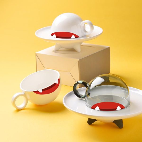 

cups & saucers creative flying saucer ceramic coffee cup and funny porcelain tea de tzas cafe afternoon party home drinkware