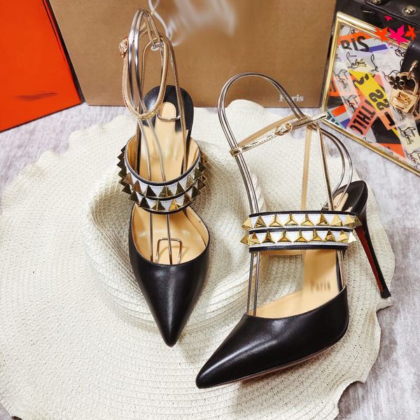 

2021 good quality fashion women luxurys designers shoes designer sandals womens luxury high heels sandal dress shoess with box size 35-41 -k, Black