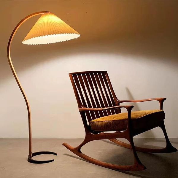 

ins wind nordic classic danish solid wood floor folding lamp for bedside living room bedroom study decoration lighting lamps