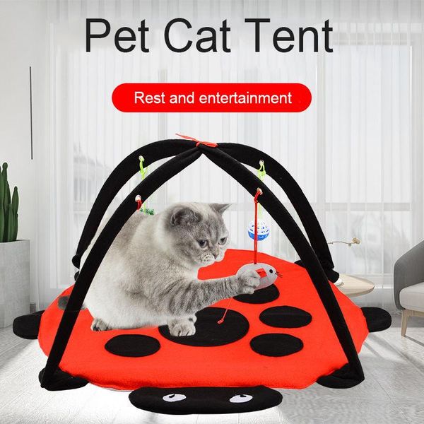 

cat beds & furniture pet bed tent house collapsible cozy plush kitten kennel cushion funny cats toy outdoor puppy nesk pets accessories prod