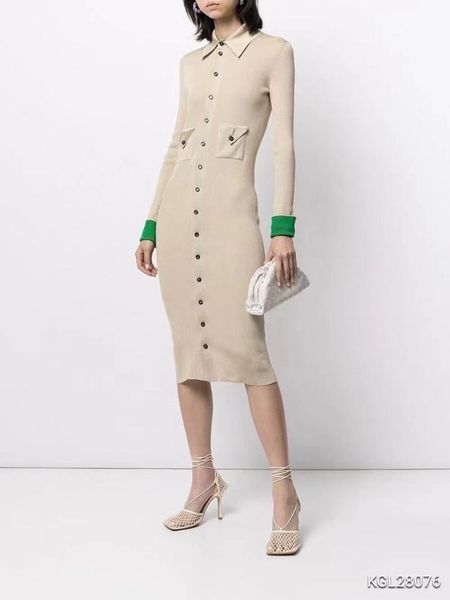 

casual dresses autumn product private clothes fashionable double-sided heterochromatic heavy industry temperament slim wool knit shirt skir, Black;gray