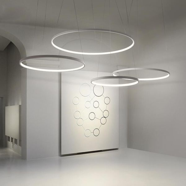 

modern led chandelier lights round ring white home lustre lamp for living dining room decoration bedroom kitchen fixtures chandeliers