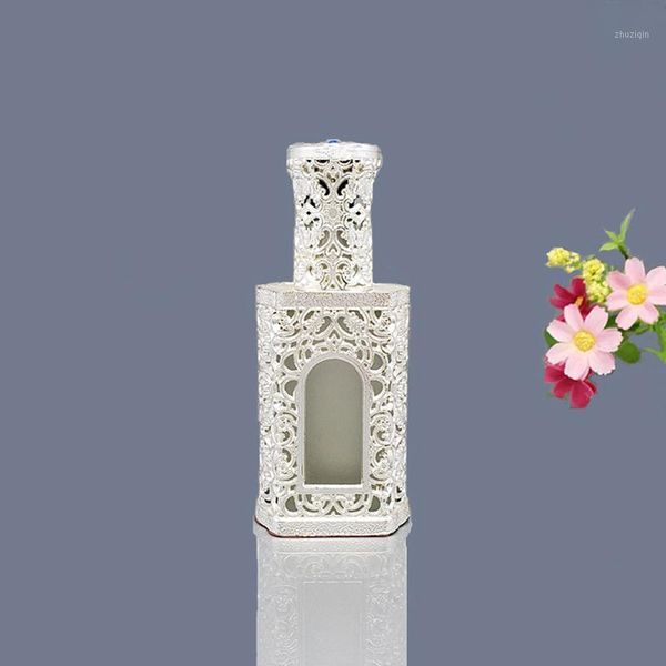 

storage bottles & jars 25ml antique perfume bottle, cosmetic frosted glass hollow spray metal empty travel portable