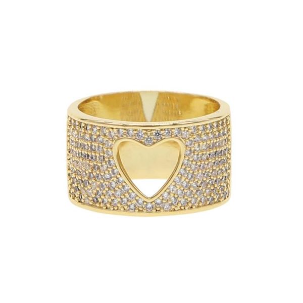 

cluster rings heart ring for girlfriend gift 2021 valentines lover micro pave cz sparking bling finger, Golden;silver