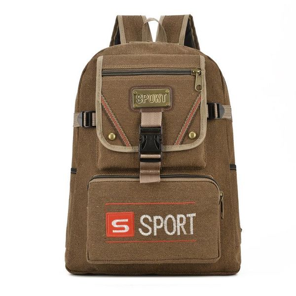 

fashion men's backpack vintage canvas school bag travel bags large capacity laptop