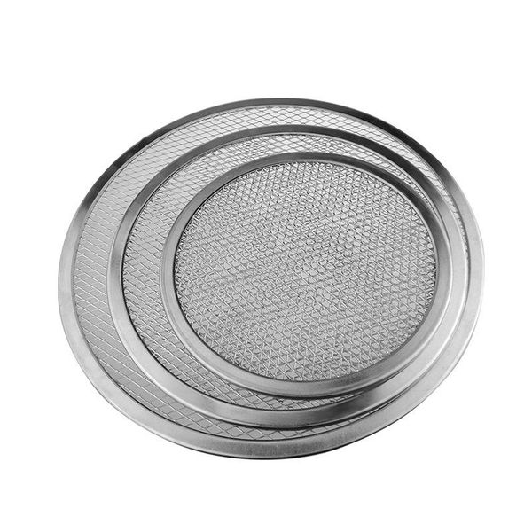 

tools & accessories round barbecue mesh pan baking tray kitchen tool for bakeware 6/7/8/9/10 inch pizza bbq aluminum thicken non-stick net
