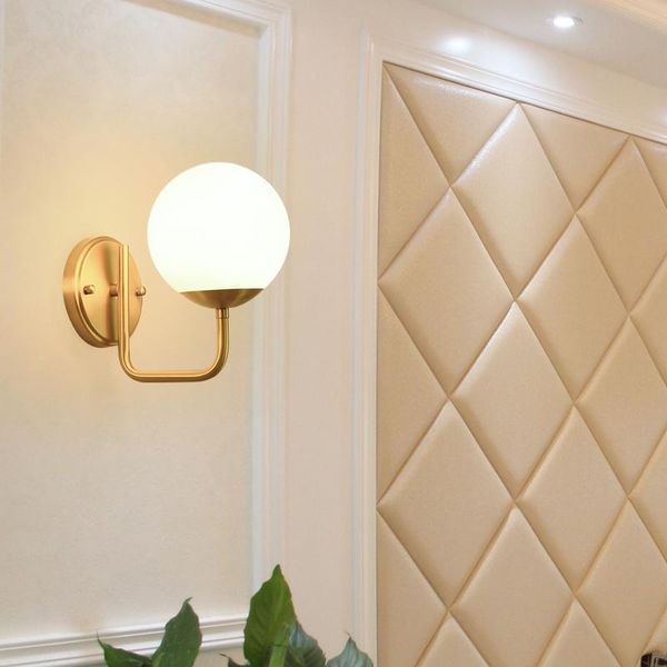 

wall lamp simplicity bedside bedroom corridor living room interior decorative minimalist luminaire gold lustre fixture 110v 220v