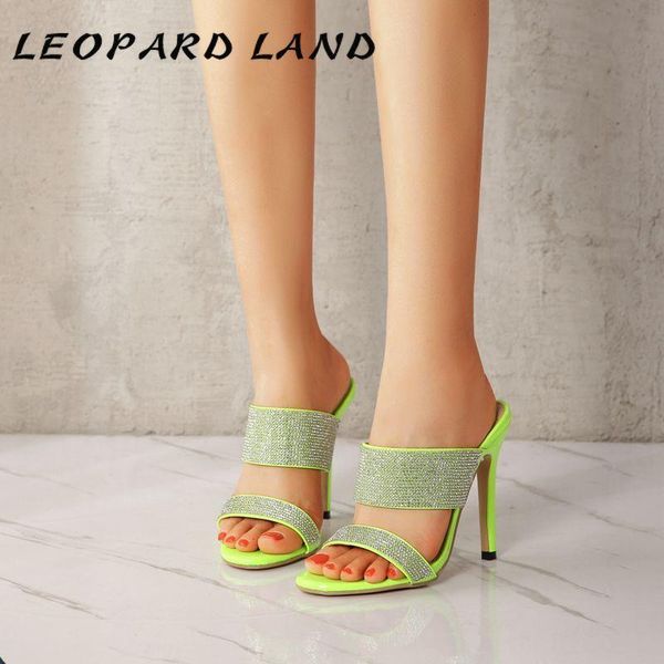 

2021 women yellow heels shoes models women's sandals large rhinestone slippers cwf, Black