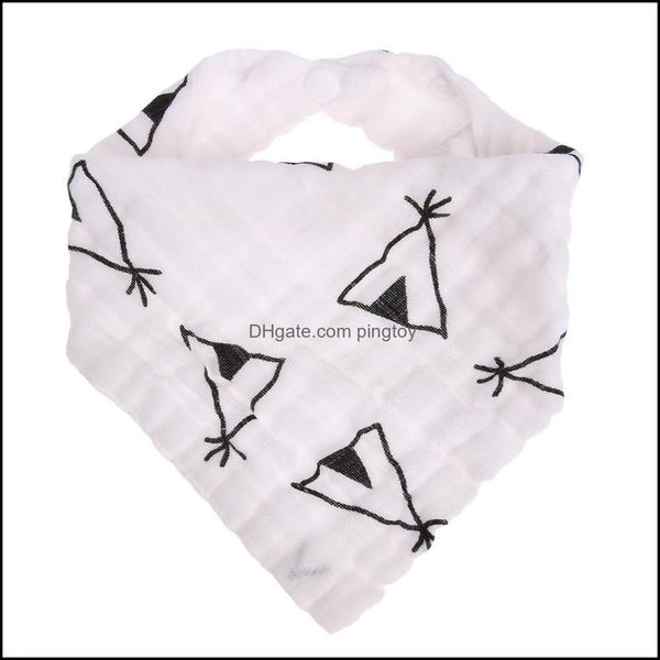 

baby feeding baby, & maternitybaby cotton bibs kids cute printing soft born toddler triangle scarf infant burp cloths children saliva towel