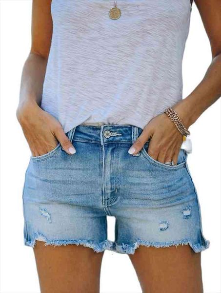 

summer jeans fashion casual womens shorts ripped stretch denim xs-xl drop, White;black