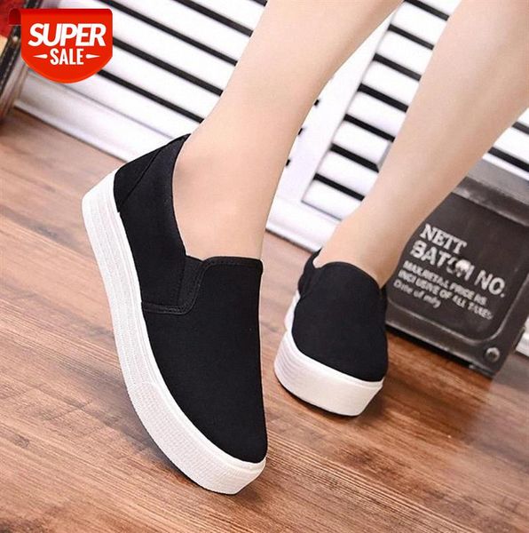 

spring women vulcanize shoes white sneakers shoes ladies slip on breathable shallow casual loafers plus size chaussure #tn3y