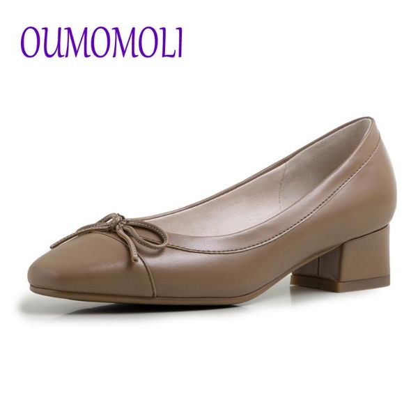 

dress shoes 2021 europe and america all-match bow thick heels women's high pu leather black work plus big size 34-43 q790