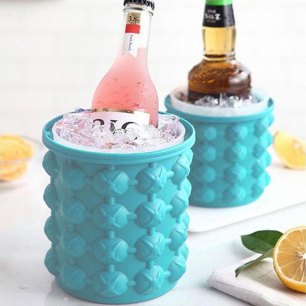 

ice buckets and coolers silicone bucket champagne whisky beer cube maker portable wine cooler kitchen tools accessorie