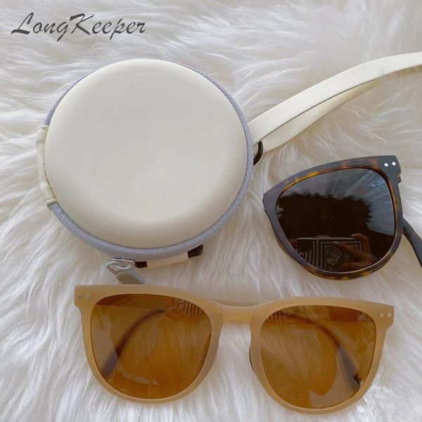 

sunglasses polarized men women vintage folding glasses classic retro squre eyeglasses with case uv oculos, White;black
