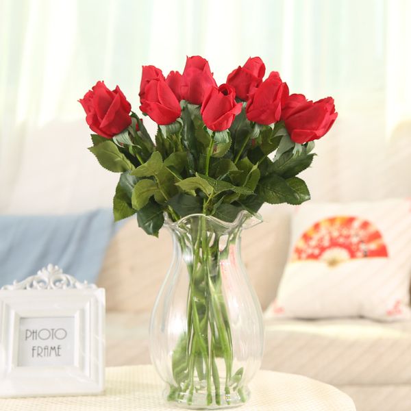 

resh rose artificia fowers rea touch rose fowers home decorations for wedding party or birthdaychristmas gifts