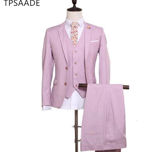 

men's suits & blazers spring design of the men suits groom's custom wedding dress fashion 3 parts (jacket + vest pants) dty1, White;black