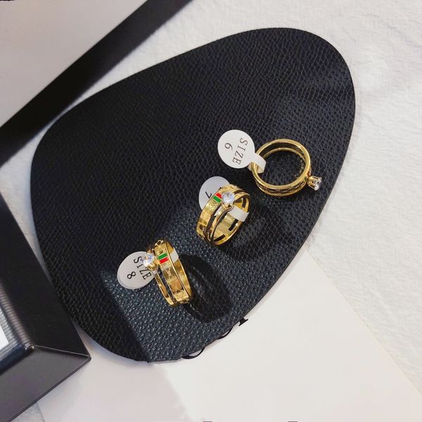 

designer ring mens band rings 2021 luxury jewelry women titanium steel alloy gold-plated craft gold silver rose never, Golden;silver