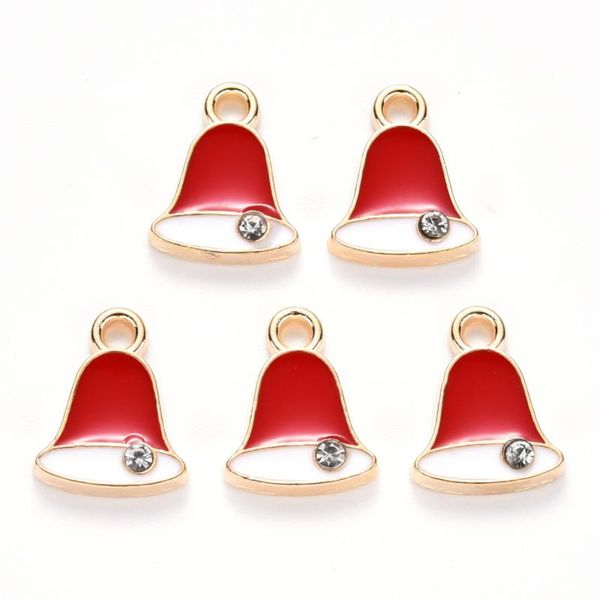 

charms 100pc alloy enamel christmas theme pendants with crystal rhinestone for patry gift diy home decoration mixed shape, Bronze;silver