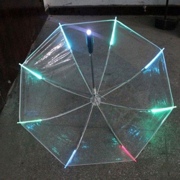 

umbrellas multicolor led umbrella cool luminous flash light night safety protection