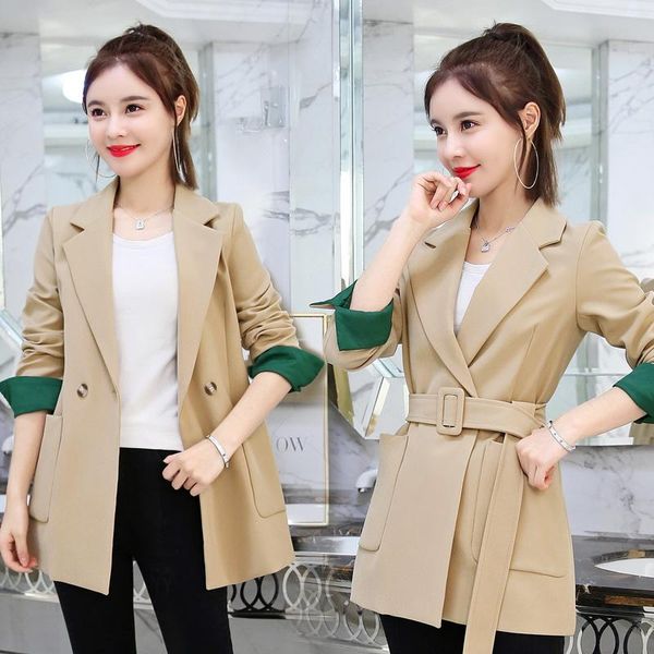 

women's suits & blazers 2021 fashion business interview women work office ladies long sleeve spring casual, White;black