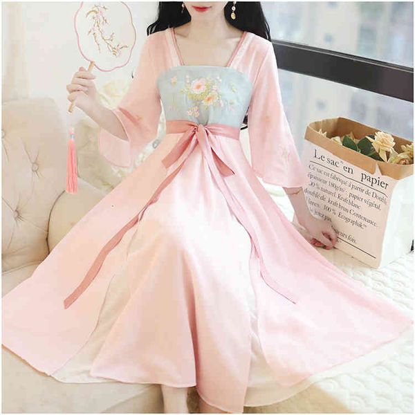 

casual dresses summer women fashion hanfu dress qhvm, Black;gray
