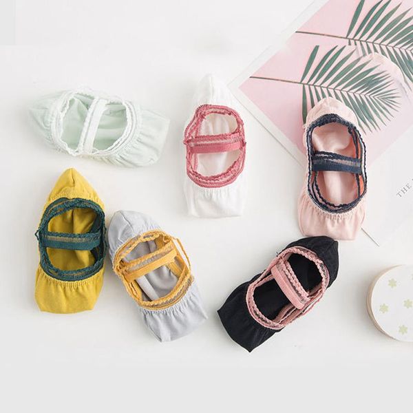 

socks 2-10 years 6 colors children's summer soft lace invisible combed cotton girls shallow dance for students and, Pink;yellow