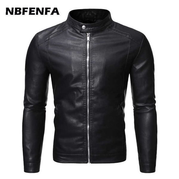 

men pu leather jacket male coat windproof outdoor biker motorcycle 5xl men's clothing black jackets outwear male coats lx155 211009