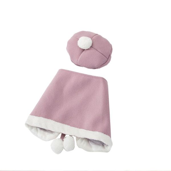 

cat costumes 1 set pet clothes cape beret with pompon funny cosplay costume party for dog puppy -size xs