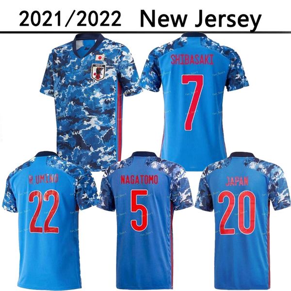 

21 22 japan national team okazaki kagawa mens soccer jerseys 2021 2022 honda hasebe nagatomo home blue football shirts uniforms, Black;yellow