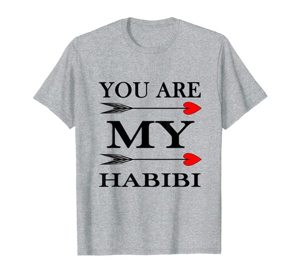 

funny arabic habibi english letters t-shirt, White;black
