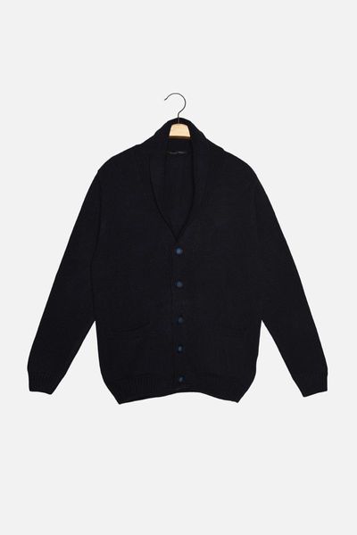

men's sweaters trendyol male regular shawl collar knitwear cardigan tmnaw22hi0131, White;black