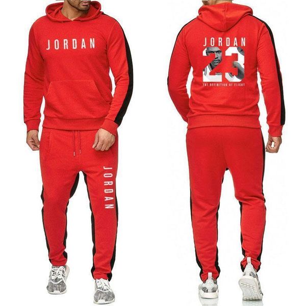

men's tracksuits 2021 brand clothing fashion tracksuit casual sportsuit men hoodies sweatshirts sportswear coat+pant set, Gray