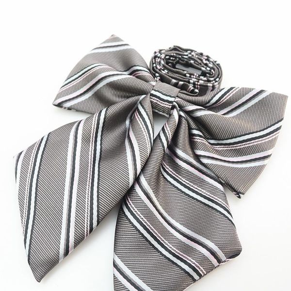 

neck ties japanese jk uniform college style school class work versatile gray stripe student bow tie p26, Blue;purple