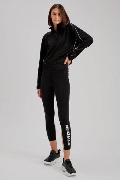 

women's leggings black high waist color-blocked printed s6411az20wn