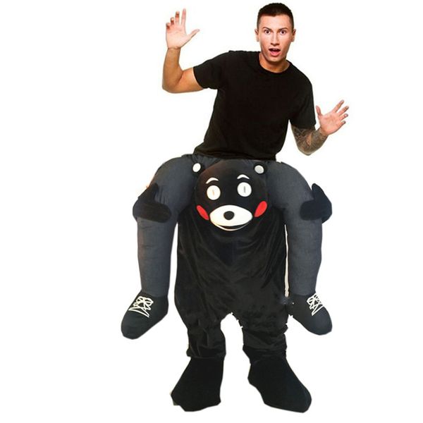 Кукольный костюм талисмана 160-190см взрослых детей черный медведь нести меня талисман волшебные штаны наряд хэллоуин костюмы карнавальные вечеринки одеваются