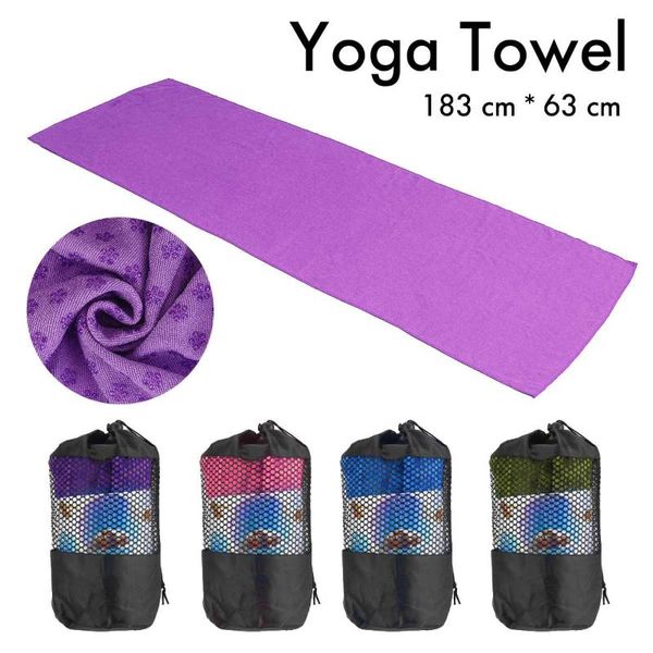 

183x63cm non slip yoga towel blanket fitness mat odor sweat absorbent for exercise pilates training blankets