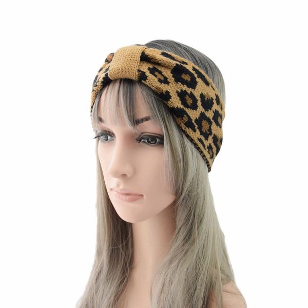 

leopard women headband print wide turband thermal head hairband sweet girls wild hair fashion #t10 yoga bands