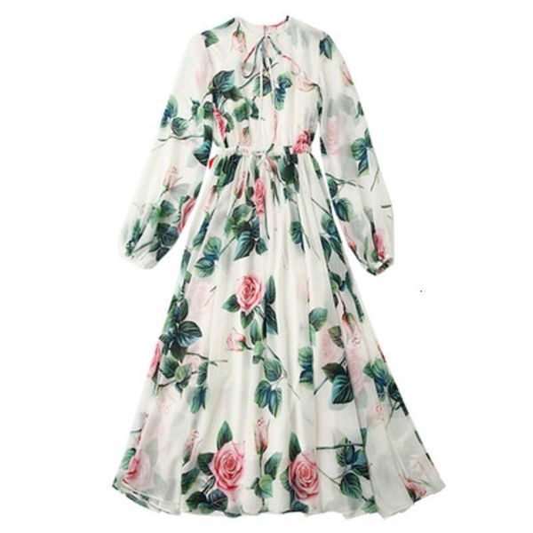 

casual dresses 2021 est summer fashion designer party girl dress rose floral print holiday elegant plus size muslim abaya robe femme, Black;gray