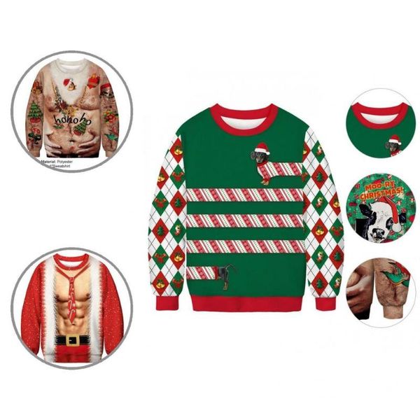 

men's sweaters spring sweatshirt funny stylish cartoon print individual, White;black