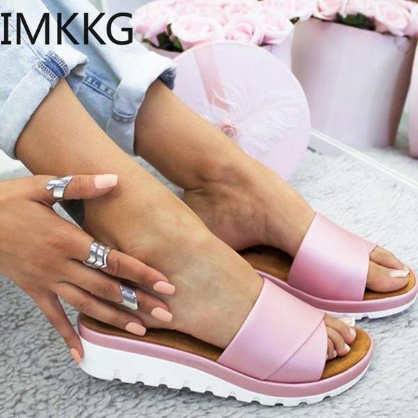 

women artificial pu shoes slippers orthopedic bunion corrector comfy platform wedge ladies casual correction sandal f90187, Black